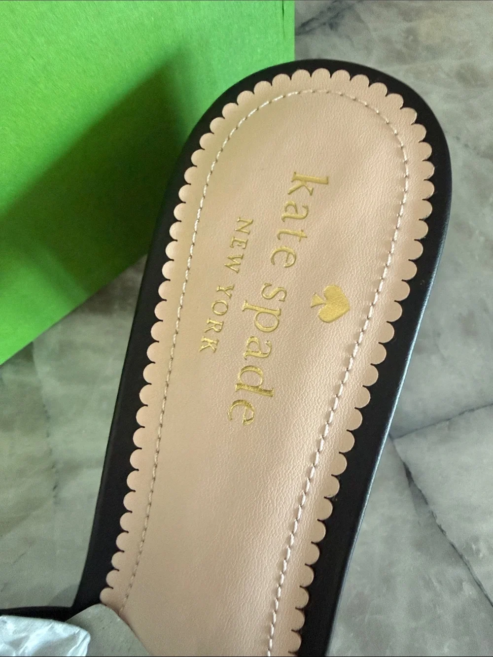 Kate Spade Phoebe Black heeled Sandal 7.5 NWT
